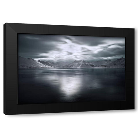 Magic Moment Black Modern Wood Framed Art Print with Double Matting by Luca, Liloni