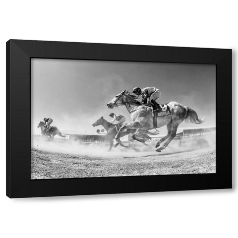 Birdsville Through The Dust Black Modern Wood Framed Art Print with Double Matting by Lee Chapman, Sharon