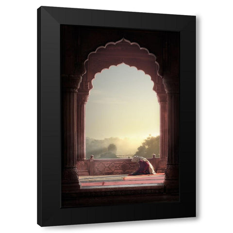 Prayer Black Modern Wood Framed Art Print by Jonas, Nadav