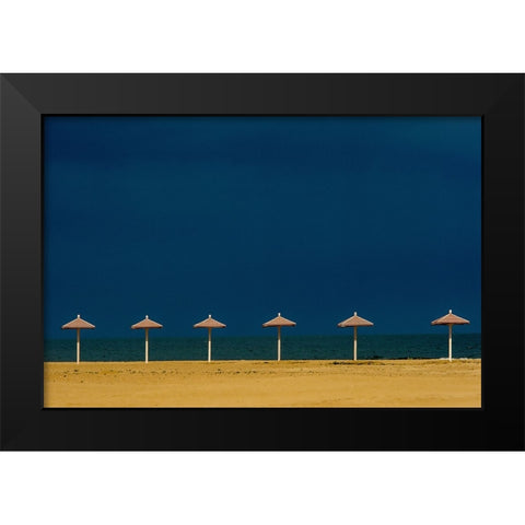 Coming Hurricane Black Modern Wood Framed Art Print by Kovach, Andriy