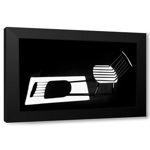 Truth A Fiction Black Modern Wood Framed Art Print by Elbar, Sara-le