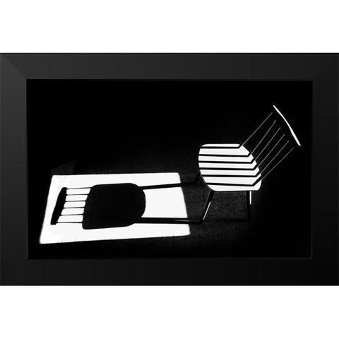 Truth A Fiction Black Modern Wood Framed Art Print by Elbar, Sara-le