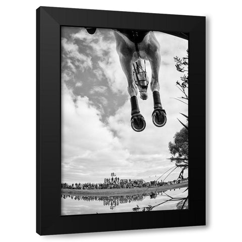 Equine Flight Black Modern Wood Framed Art Print with Double Matting by Lee Chapman, Sharon