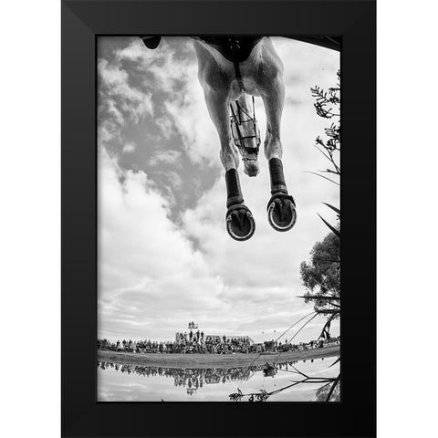 Equine Flight Black Modern Wood Framed Art Print by Lee Chapman, Sharon