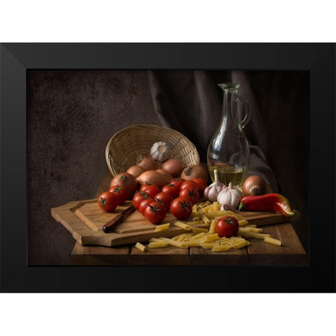 Buon Appetito... Black Modern Wood Framed Art Print by Perfoncio, Margareth