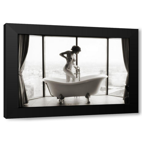 Highbath Black Modern Wood Framed Art Print with Double Matting by Goryunov, Georgy