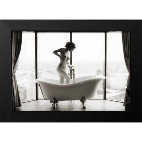 Highbath Black Modern Wood Framed Art Print by Goryunov, Georgy