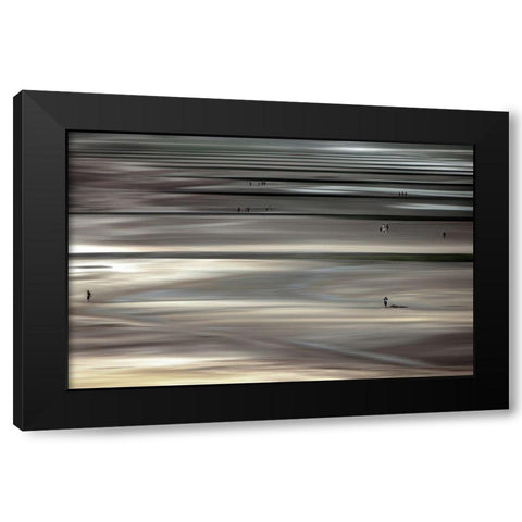 Low Tide Black Modern Wood Framed Art Print with Double Matting by Depaepe, Yvette