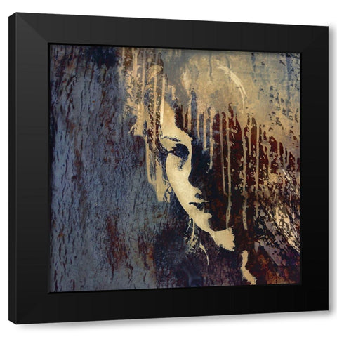 Drained Black Modern Wood Framed Art Print with Double Matting by Grohovaz, Gaby