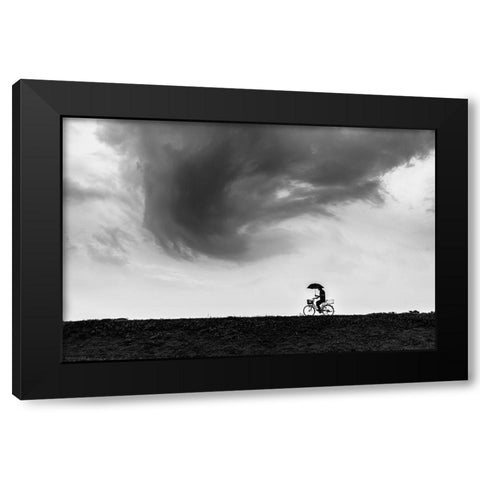 Stormbringer Black Modern Wood Framed Art Print by Hashimoto, Tetsuya