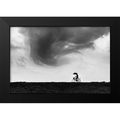 Stormbringer Black Modern Wood Framed Art Print by Hashimoto, Tetsuya