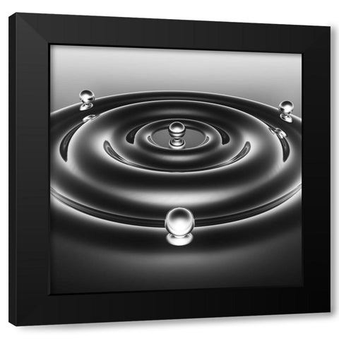 Three Pearl Black Modern Wood Framed Art Print by Bunjamin, Antonyus