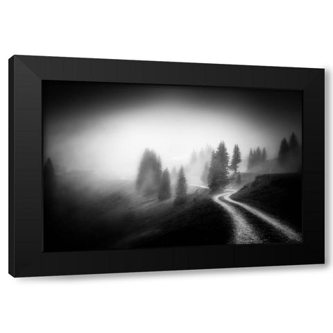 In The Mountains Black Modern Wood Framed Art Print by Keller, Nic