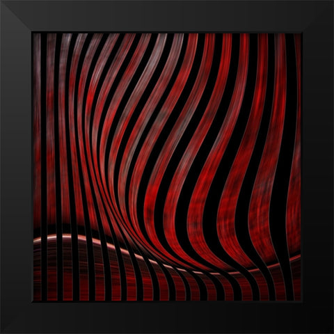 Optic Illusion Black Modern Wood Framed Art Print by Claes, Gilbert