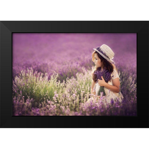 Lili Black Modern Wood Framed Art Print by Kvaltinova, Jana