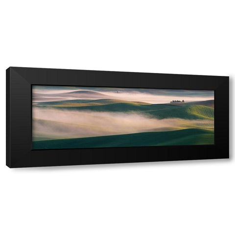 Dream Land In Morning Mist-2 Black Modern Wood Framed Art Print by Li, Austin