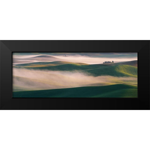 Dream Land In Morning Mist-2 Black Modern Wood Framed Art Print by Li, Austin