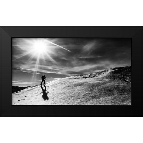 Way To The Summit Black Modern Wood Framed Art Print by Rebro, Marcel