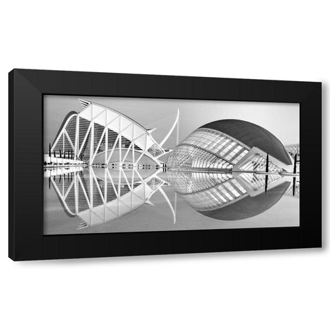 Valencia Black Modern Wood Framed Art Print with Double Matting by Della Latta, Massimo