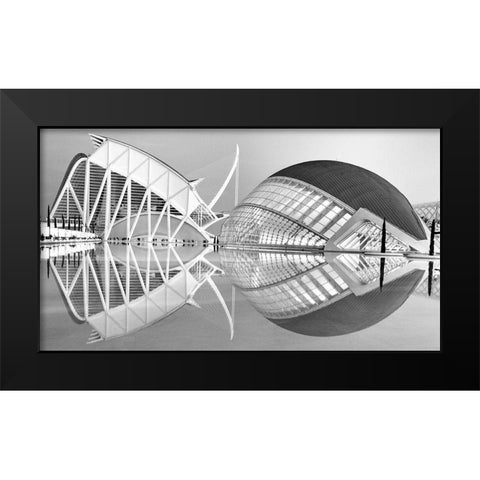 Valencia Black Modern Wood Framed Art Print by Della Latta, Massimo