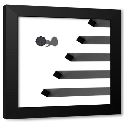 Shadows Black Modern Wood Framed Art Print with Double Matting by Bunjamin, Antonyus