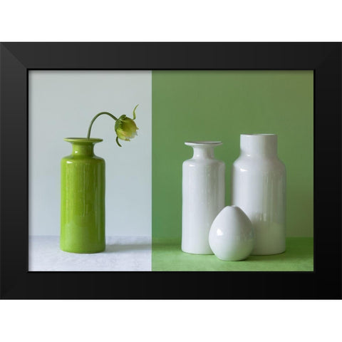 Empty Vases Black Modern Wood Framed Art Print by Hammer, Jacqueline