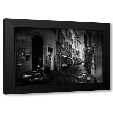 Walking Along Rome Black Modern Wood Framed Art Print by C. Lobato, Jose