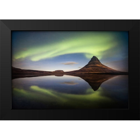 Silent Eruption Black Modern Wood Framed Art Print by Svoboda MQEP, Peter