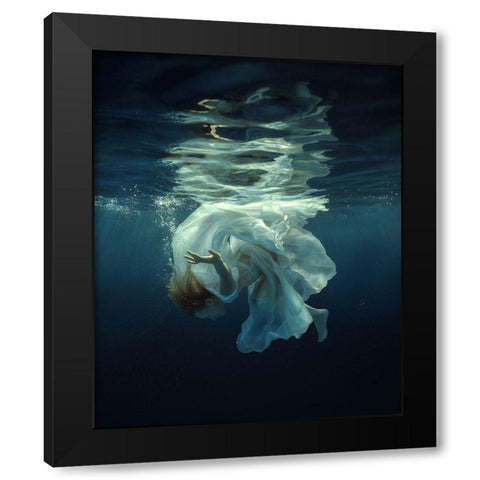 Flash Black Modern Wood Framed Art Print with Double Matting by Laudin, Dmitry