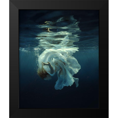 Flash Black Modern Wood Framed Art Print by Laudin, Dmitry