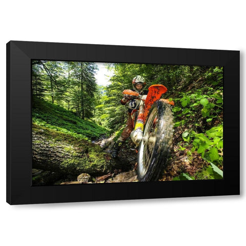 Carpath Enduro Black Modern Wood Framed Art Print with Double Matting by Szabo, Attila