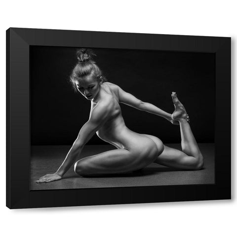 Bodyscape Black Modern Wood Framed Art Print with Double Matting by Belovodchenko, Anton