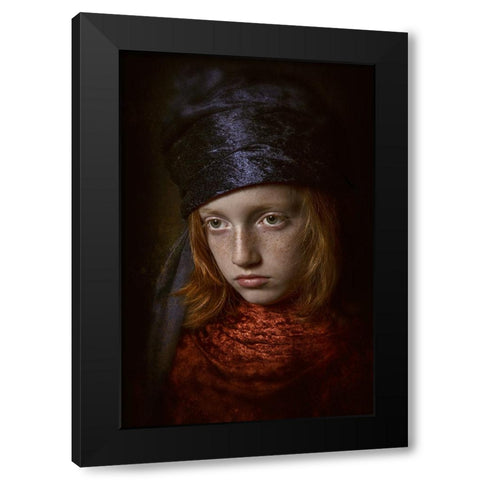 Old Fashion Boy Black Modern Wood Framed Art Print with Double Matting by Kayen-Mouthaan, Carola