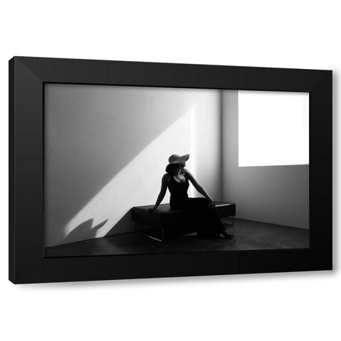 NT Black Modern Wood Framed Art Print with Double Matting by Medeiros, Paulo