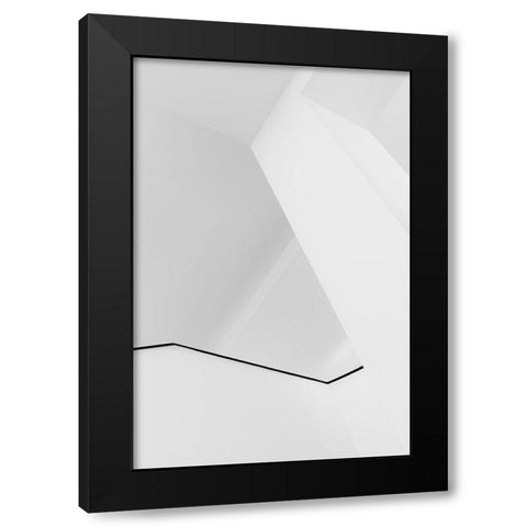 Stairwell In High Key Black Modern Wood Framed Art Print with Double Matting by Van Son, Greetje