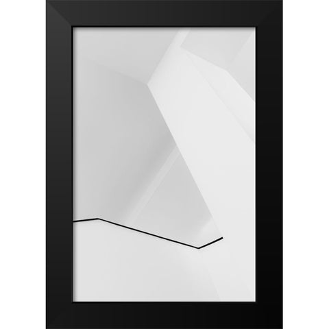 Stairwell In High Key Black Modern Wood Framed Art Print by Van Son, Greetje