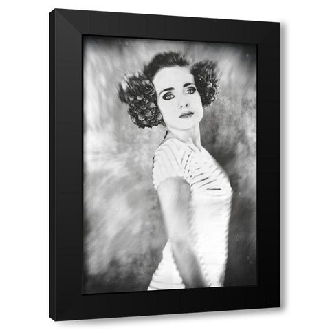 Hydrangea-2 Black Modern Wood Framed Art Print with Double Matting by Renzulli, Antonella