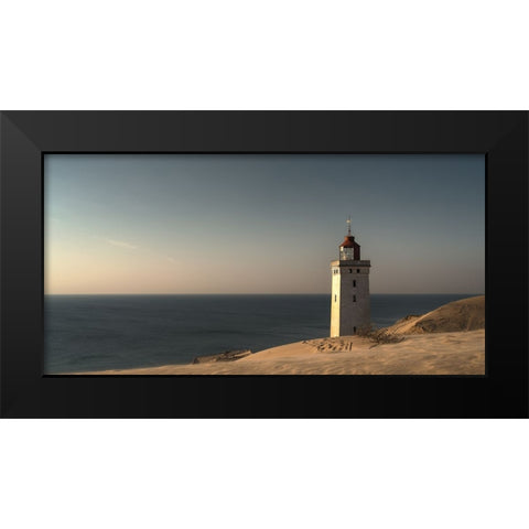 Mood At The Lighthouse Black Modern Wood Framed Art Print by Londal, Leif