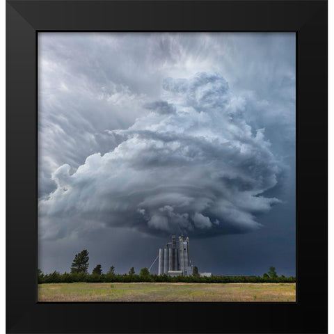 Mesocyclone Black Modern Wood Framed Art Print by Darby, Rob
