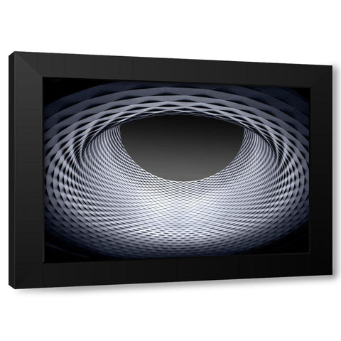 Strukturen Black Modern Wood Framed Art Print with Double Matting by Ohlendorf, Anette