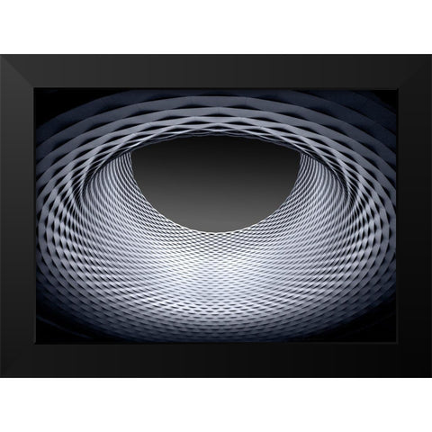 Strukturen Black Modern Wood Framed Art Print by Ohlendorf, Anette