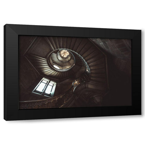 FibonacciS Tower Black Modern Wood Framed Art Print with Double Matting by Siri, Ronan