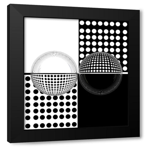 Upside Down Black Modern Wood Framed Art Print by Bunjamin, Antonyus