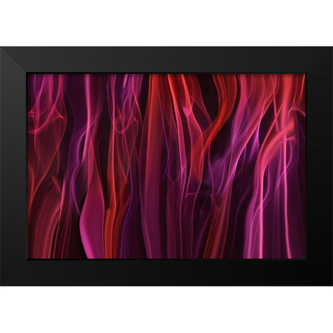 Volatile Curtains Black Modern Wood Framed Art Print by Westum, Heidi