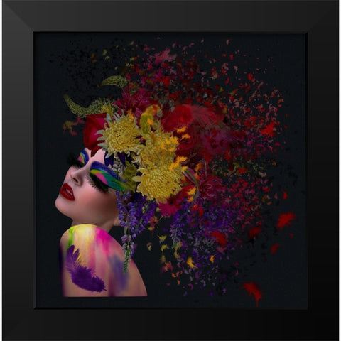 Digitalart Black Modern Wood Framed Art Print by Simongulashvili, Natalia