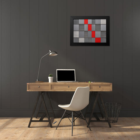 Surfaces Black Modern Wood Framed Art Print by Luycx, Theo