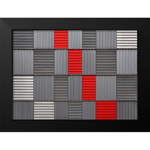 Surfaces Black Modern Wood Framed Art Print by Luycx, Theo