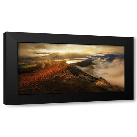 Roys Peak Black Modern Wood Framed Art Print by Zhang, Yan