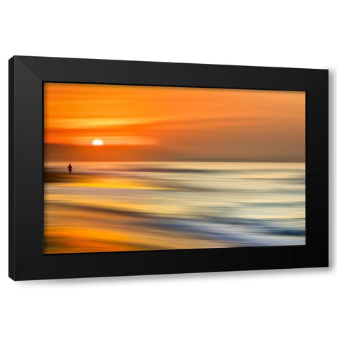 Beach Dream Black Modern Wood Framed Art Print by Green, Phil
