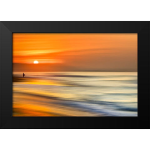 Beach Dream Black Modern Wood Framed Art Print by Green, Phil